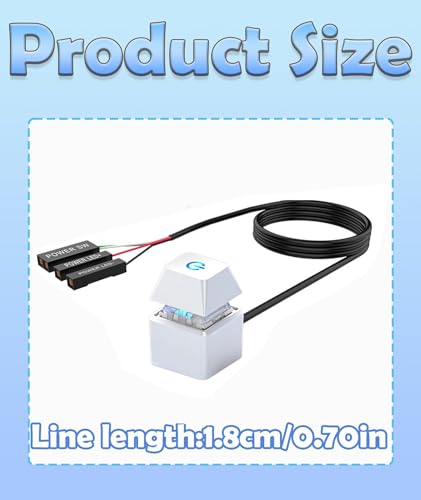 Image of Pc Power Button,Pc Case,Computer Accessories,Suitable for Office Maintenance Technicians and DIY Enthusiasts, Suitable for Various Scenarios in Home Offices and Computer Rooms