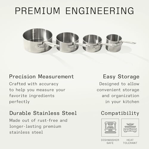 Image of Made In Cookware - Measuring Cup Set - Stainless Steel - Stackable - Dishwasher Safe