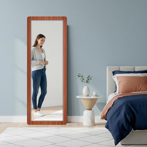 Image of Creative Arts n Frames 15x51 inch Umber Walnut Color Long MDF Wood Wall Hanging Mount HD Mirror Home Decor Items Living Room Bathroom Bedroom Hotel Office (Umber Walnut Color Framed HD Mirror)