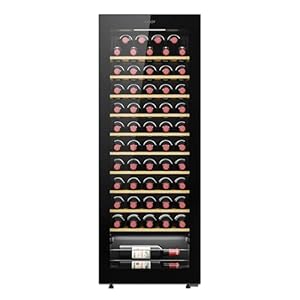 Candy DiVino CWC058, Vinoteca, 58 Botellas, WiFi, App hOn, Puerta Reversible, 10 Baldas, Tratamiento Anti-UV, Compresor Antivibraciones, Iluminación LED, Control Digital,Tirador Integrado, 37DB, Negro