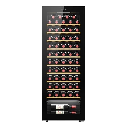 Candy DiVino CWC058, Vinoteca, 58 Botellas, WiFi, App hOn, Puerta Reversible, 10 Baldas, Tratamiento Anti-UV, Compresor Antivibraciones, Iluminación LED, Control Digital,Tirador Integrado, 37DB, Negro