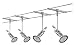 Produktbild Paulmann 97198 Wire System Tangens Line 150 4x35W GU5,3 Nickel satiniert 230/12V 150VA Metall