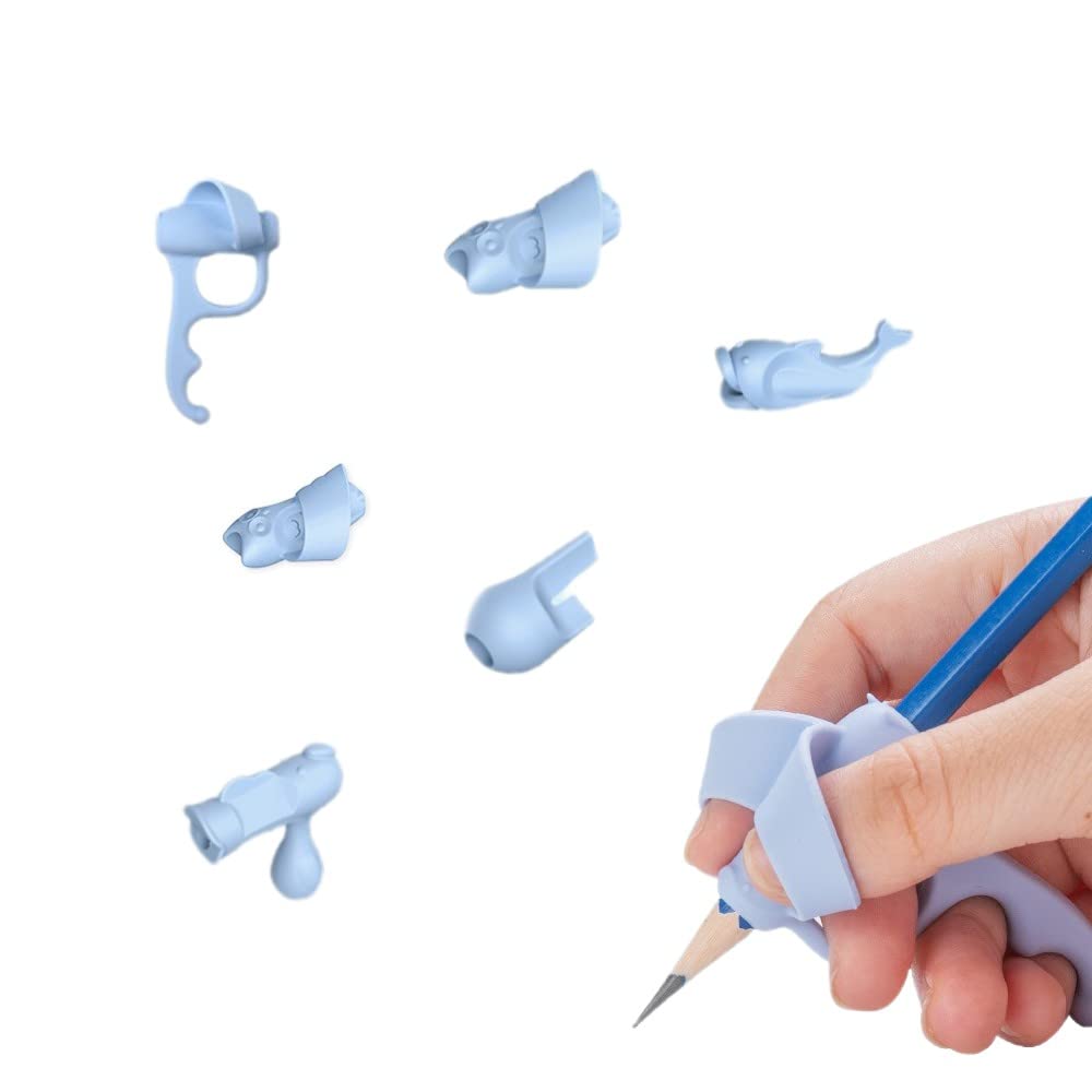 6 Pcs Pencil Grips Silicone Handwriting Grips Comfortable Writing Aids for Improving Children Handwriting