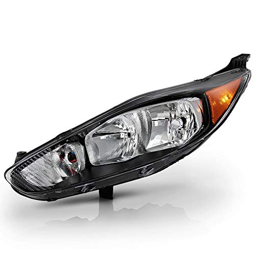 ACANII - For 2014-2018 Ford Fiesta S SE ST Black Housing Headlight Headlamp Assembly Replacement Left Driver Side