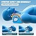 ACIXX Neck Stretcher and Cervical Traction Device, Relaxer for TMJ Pain and Shoulder Pain Relief, Cervical Traction Device Pillow, Spine and Neck Corrector(Blue)