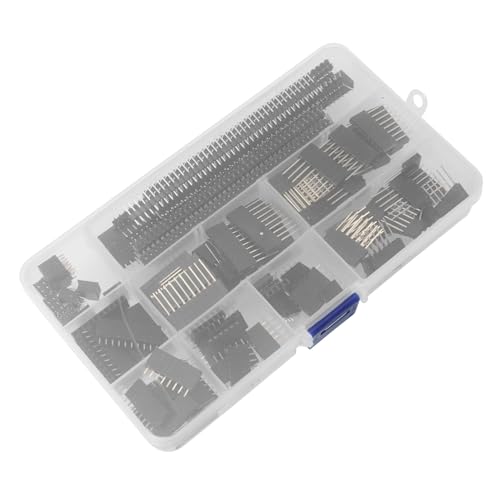 MOLUCKFU 122pcs Pin Socket Connection Soldering Ic Socket Ic Solder Type Adapter Ic Sockets Solder Type Adapter Single Row Pin Dual Row Ic Socket Pin Dual Row Pin Hard Metal Pins Black