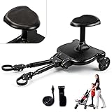  Vihir Planche de buggy avec siège, planche pour 99 % de poussette, planche universelle, Kiddy Board pour enfants de 2 à 6 ans (25 kg), entièrement renouvelable