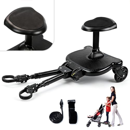 Vihir Buggy Board mit Sitz, Buggy Board für 99% Kinderwagen, Kinderwagen Board Universal, Kiddy Board für Kinder Von 2-6 Jahren (25 Kg)，Vollständig Erneuern