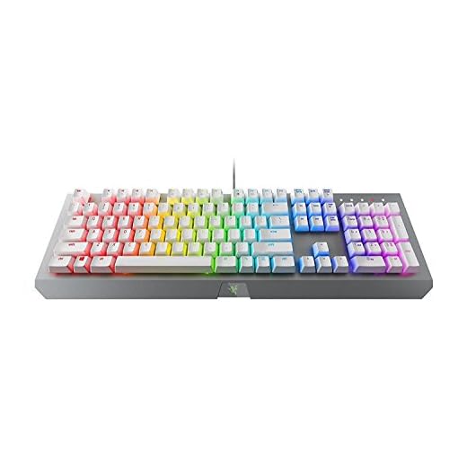 Razer BlackWidow X Chroma Mechanical Gaming Keyboard: Green Key Switches - Tactile & Clicky - Chroma RGB Lighting - Military-Grade Metal Construction - Mercury White