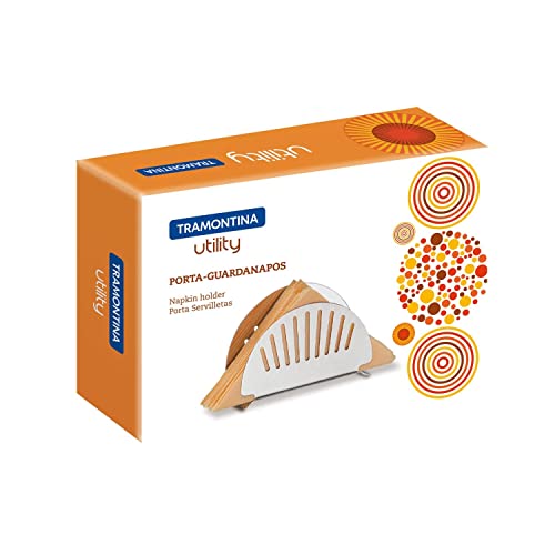 Porta Guardanapos em Aço Inox com Detalhes Vazados Tramontina Utility Prata Aço Inox