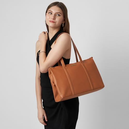 Image of Caprese Basil Large Tote Bag for Women with Shoulder Straps | Fits Up to 16 Inch Laptop| Stylish Handheld Bag, Multi-Compartment Design for Work, Travel, Shopping | Essentials & Daily Use