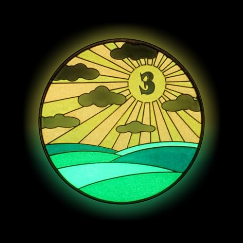 3 year sobriety chip  sunlight of the spirit aa coin recovery gift affirmation token  glow in the dark gold plated medallion