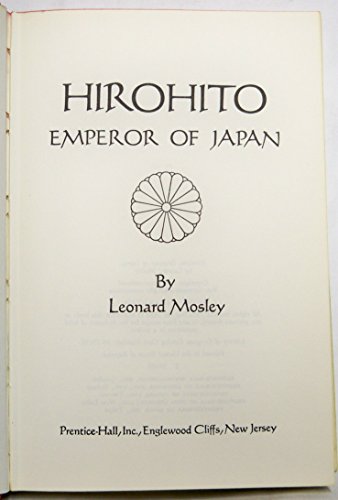 Hirohito, Emperor of Japan B00005W19M Book Cover