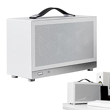 computador ITX para desktop,PC Mini Case Slim Portable Case | Chassi estúdio aberto USB, chassi MINI ITX portátil com suporte para estojo jogos para