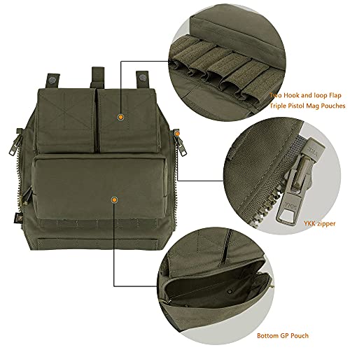 Phette tactique zippée Ranger Green pour CPC AVS JPC 2.0 KRYDEX