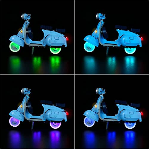 FULHOLPE LED Beleuchtung Lichtset für Lego Vespa 125 Vintage Roller Modellbausatz, LED Licht Kit Beleuchtungsset… – Bild 7