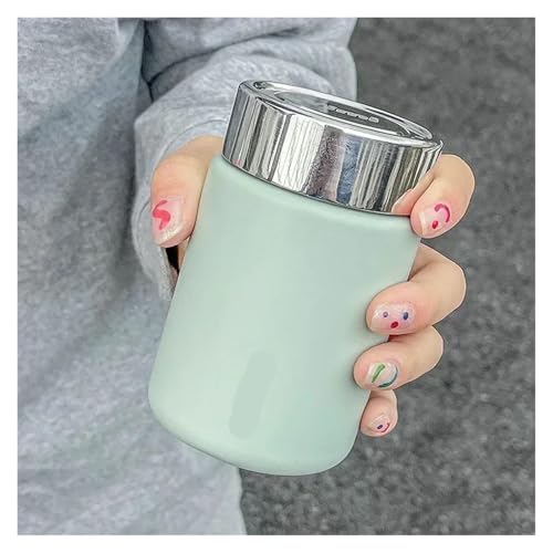 230ml ミニステンレススチール 316 サーモスマグ 新ファッション ポータブルポケット真空フラスコ コーヒー 紅茶 保温ウォーターボトル タンブラー(Green1)