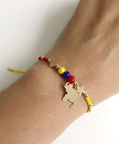 Venezuela Tricolor Bracelet Map Stars Pendants Venezuelan Gifts3