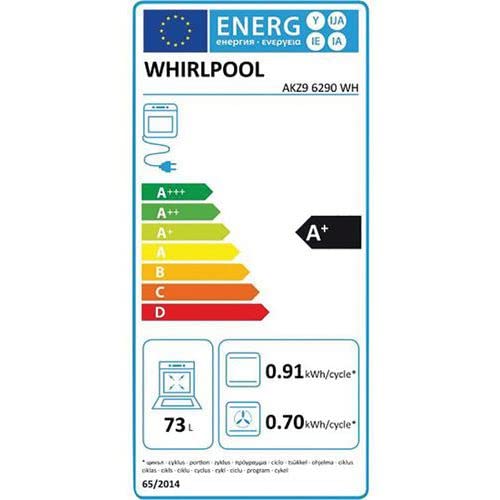 Whirlpool-Horno-empotrable-pirolisis-AKZ96290WH–Horno-pirolitico-multifuncion–Calor-Giratorio-o-pulsado–73-litros–Puerta-fria-4-Ventanas–Clase-energetica-A
