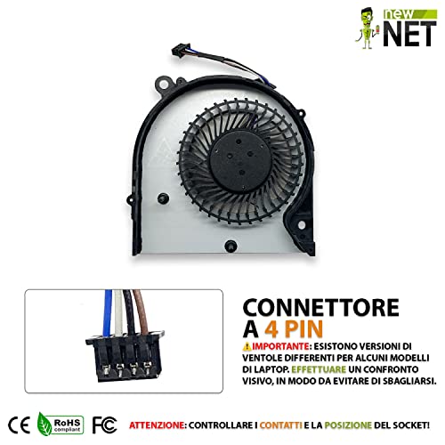 NewNet - Ventola CPU Fan 821163-001 Compatibile