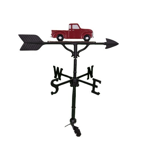 montague metal products inc - Montague Metal Products 32-Inch Weathervane with Red Classic Truck Ornament