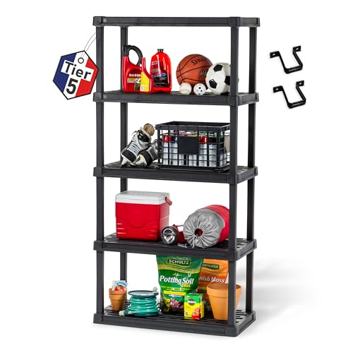 Iris Ohyama, Etagere de Rangement Plastique Résistante, Capacité de 150 kg, Facile à Assembler, 5...