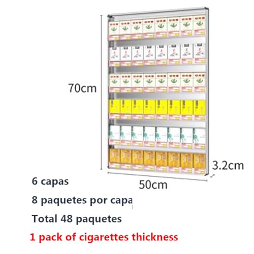 Vitrina de cigarrillos de pared en aleación de aluminio gris 2