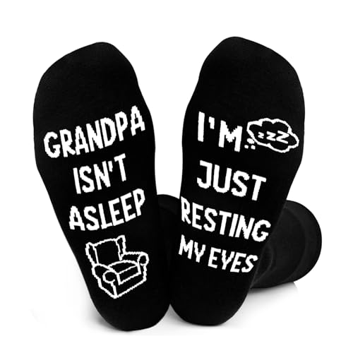 Fodfgxf Grandpa Fathers Day Gift Funny Gifts for Grandpa Non Slip Socks Mens Birthday Gifts for Grandpas from Grandkids Fathers Day Gift for Grandpa Presents for Grandfather Papa Stocking Stuffers
