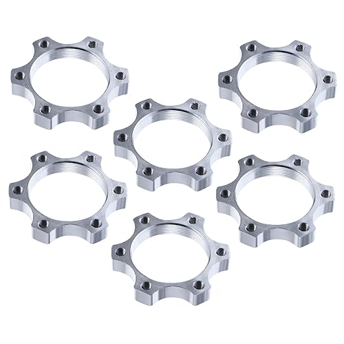 POPETPOP 6Pcs Mountain Bike Disc Brake Rotor Adapter Conversion for Enhanced Performance Compatible with Standard Hubs Durable and Easy to Install