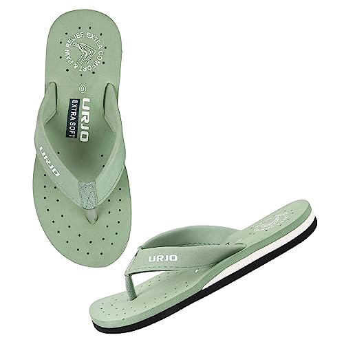 Image of URJO Women's Slippers /FlipFlops Lightweight Super Flexible Arch Support Durable Anti Skid & Stylish Dailywear Slippers /FlipFlops for Women