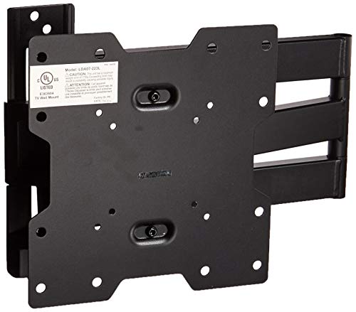 Monoprice 110476 Stable Series Full-Motion Articulating TV Wall Mount Bracket - For TVs 20in to 42in Max Weight 77lbs Extension Range of 2.2in to 24.0in VESA Patterns Up to 200x200 UL Certified, Sml - 23-42 Silver