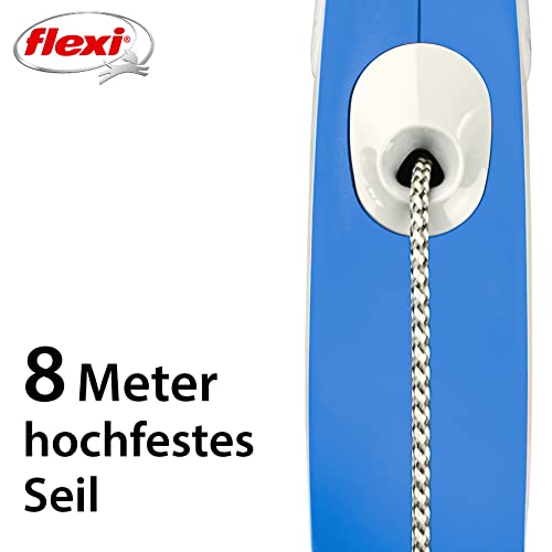 flexi Rollleine New Comfort - S - Seil 8 m, blau