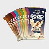 The Good Chocolate - Keto Chocolate Variety Pack, Zero Sugar, Lower Net Carb Snack, Lower Calorie Chocolate Candy Variety Pack, 6 Flavors, 12 Bar Value Pack