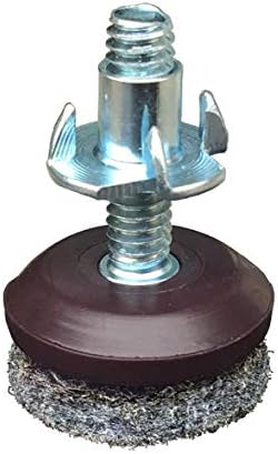 Furniture Levelers- Heavy Duty Adjustable Felt Padded for Chair legs and Furniture - 1/4" Threaded w/T-Nuts - 400 Lb. Total Capacity - Adjusts from 0" to 3/4" - Set of 4