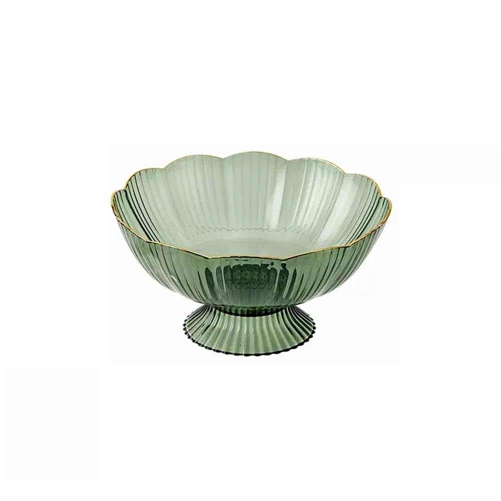 HPTHLY Fruit Plate Fruit Plate Fruit Bowl Tall Decorative Plate Home Snack Plate Snack Plate Candy Plate Fruit Plate Fruit Bowl (Green)