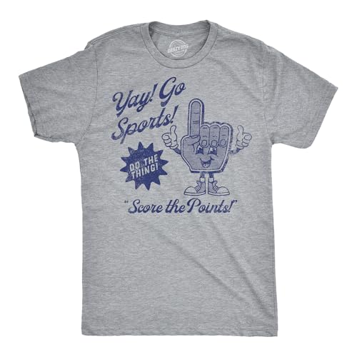 Mens Funny T Shirts Yay Go Sports Sarcastic Fan Graphic Sports Tee for Men
