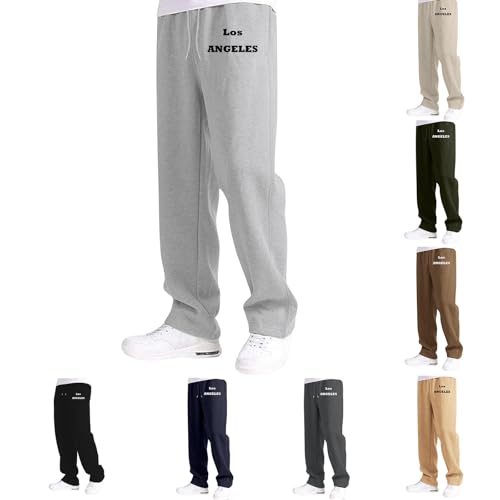 Girls Los Angeles Baggy Sweatpants Trendy Oversized Wide Leg Loose Sweat Pants Elastic High Waist Drawstring Athletic Joggers