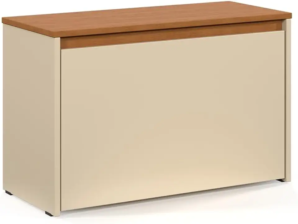 Sapateira Articulada Safira Com Porta Basculante Charme - Off White/Freijó