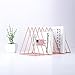Simmer Stone Rose Gold Magazine Holder Rack, Desktop File Sorter Book Rack Organizer, 9 Slot Triangle Shape, Size 12.2
