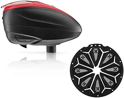 Dye LT-R Electronic Paintball Loader - Red with HK Army Epic Speed Feed (Red with Stealth Epic Speed Feed)