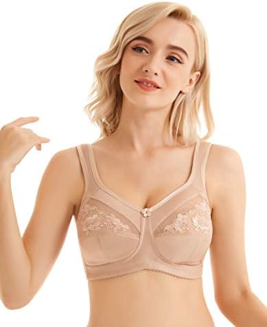 BIMEI Mastectomy Bra Invisible Pockets for Breast Forms Flower Embroidery Pocket Bra 2118