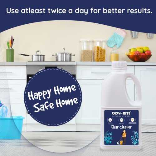Image of ODO-RITE natural floor cleaner (1 Ltr) works on all surfaces Bio technological based chemical free Child and pet safe floor cleaner (1 Litre) (1 Litre)