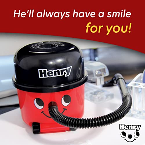 Paladone Henry Hoover Desk Mini Vacuum - Novelty Desktop Cleaner, Coordless Keyboard & Computer Cleaner