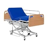Geriafy - Cama Articulada Eléctrica con Carro Elevador (90x190, Colchón Viscoelástico + Barandillas + Cabecero-Piecero)