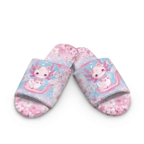chaqlin Soft Indoor Open Toe Cotton Slippers Non-slip Sole Lightweight Cute House Slippers Home Shoes2