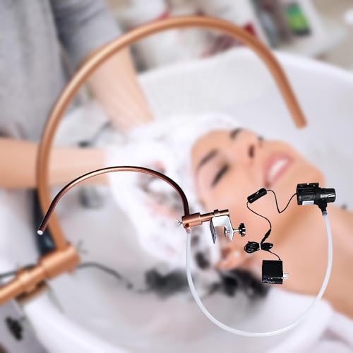 Equipo de spa japonés Head, marco de circulación de agua Head Spa, con hebilla de fijación de metal y bomba, marco de salida de agua de terapia de agua, cascada, para salones de belleza y uso