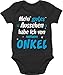 Statement Sprüche Baby - Mein gutes Aussehen Onkel Junge - 1/3 Monate - Schwarz - Mein Onkel - BZ10 - Baby Body Kurzarm für Jungen und Mädchen