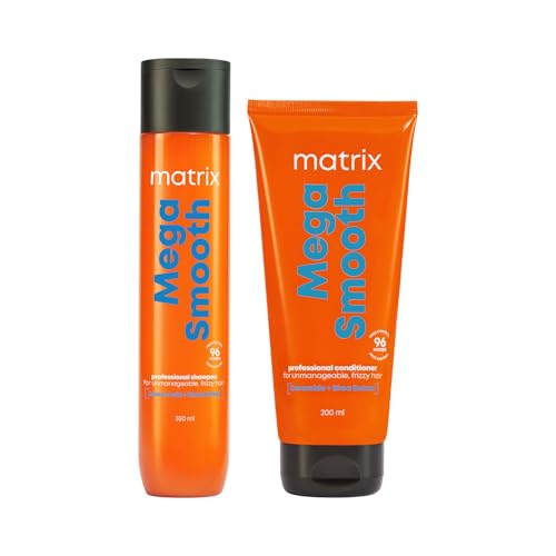 MATRIX Mega Smooth Shampoo and Conditioner Combo for Frizzy, Dry ...
