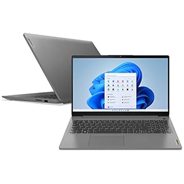 Notebook Lenovo IdeaPad 3i i3-1115G4 4GB 256GB SSD Intel UHD Graphics Windows 11 15.6', Cinza, 82MD000ABR