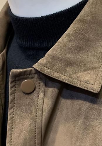 Men's Vintage Suede Blazer Single Breasted Classic Casual Faux Leather Sport Jacket3